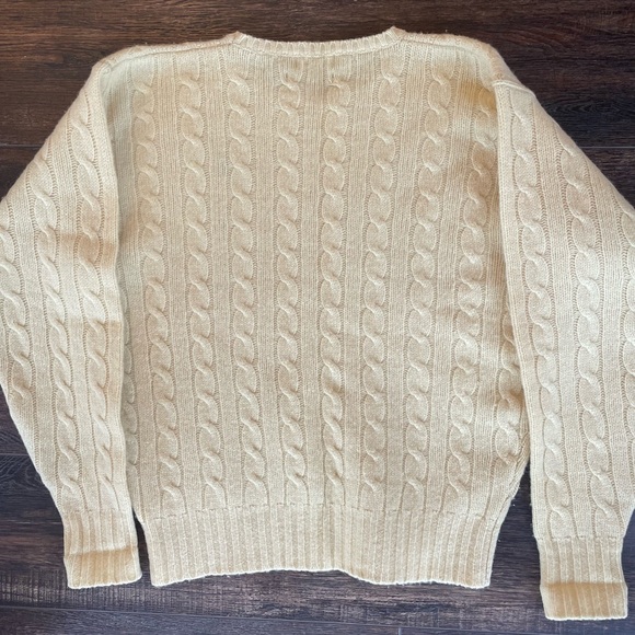 Yellow Polo by Ralph Lauren Women’s Cable Knit Sweater - Large - Picture 6 of 6